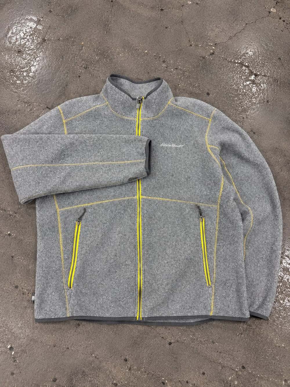 Eddie Bauer Fleece Jacket Gray Full Zip
